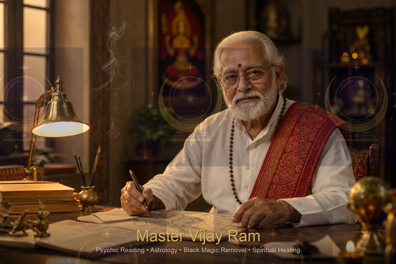Vedic astrology chart used during black magic removal consultation with a spiritual healer in Toronto GTA