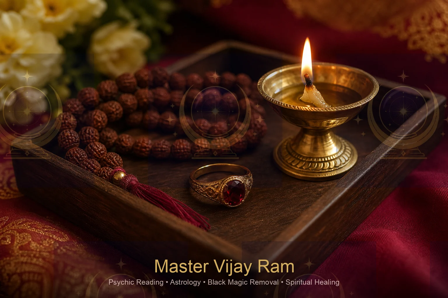 Traditional remedy items used alongside personal readings by Master Vijay Ram