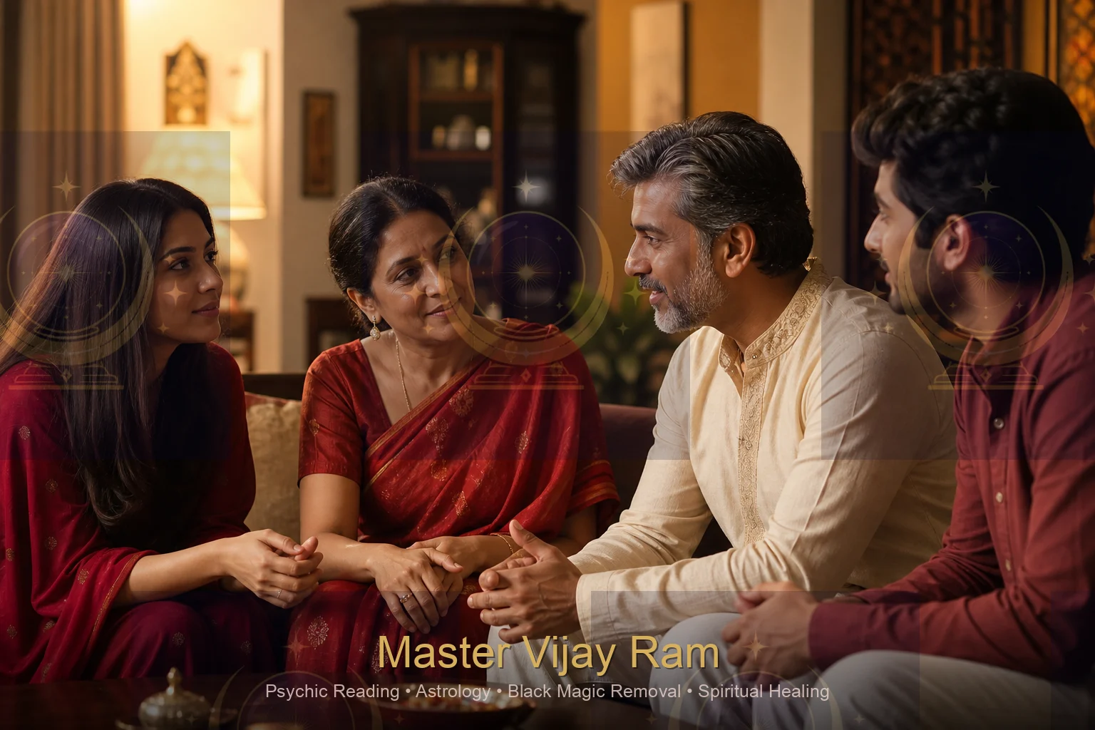 Family discussing relationship guidance related to love back Ontario support