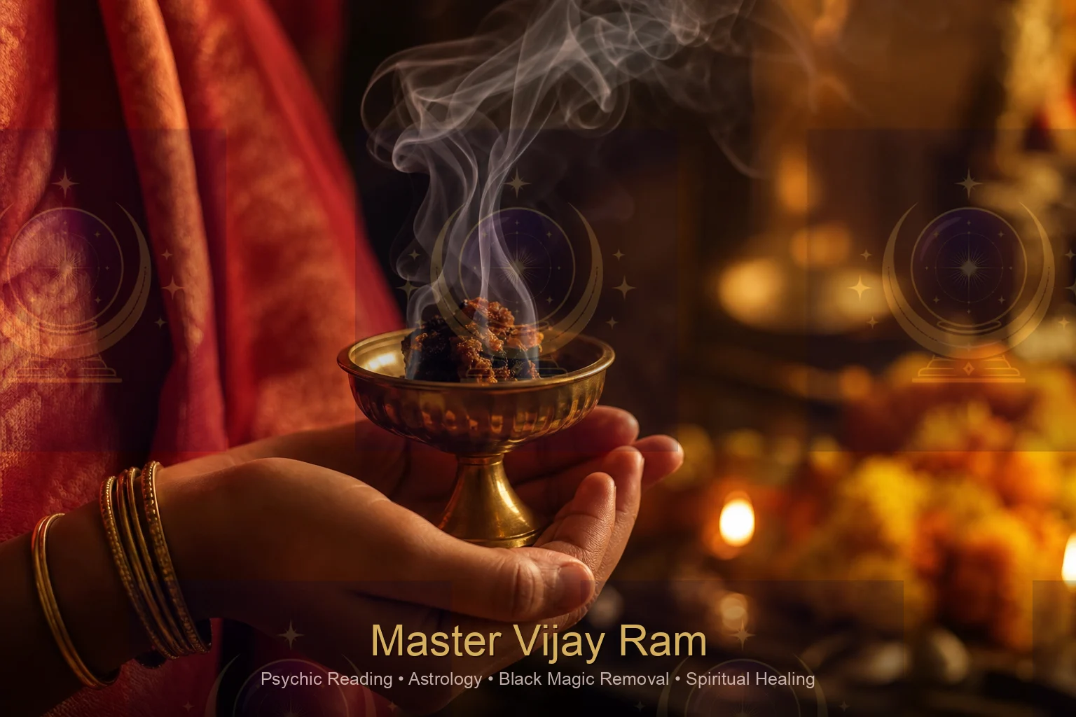 Incense cleansing ritual used in spiritual protection by Master Vijay Ram