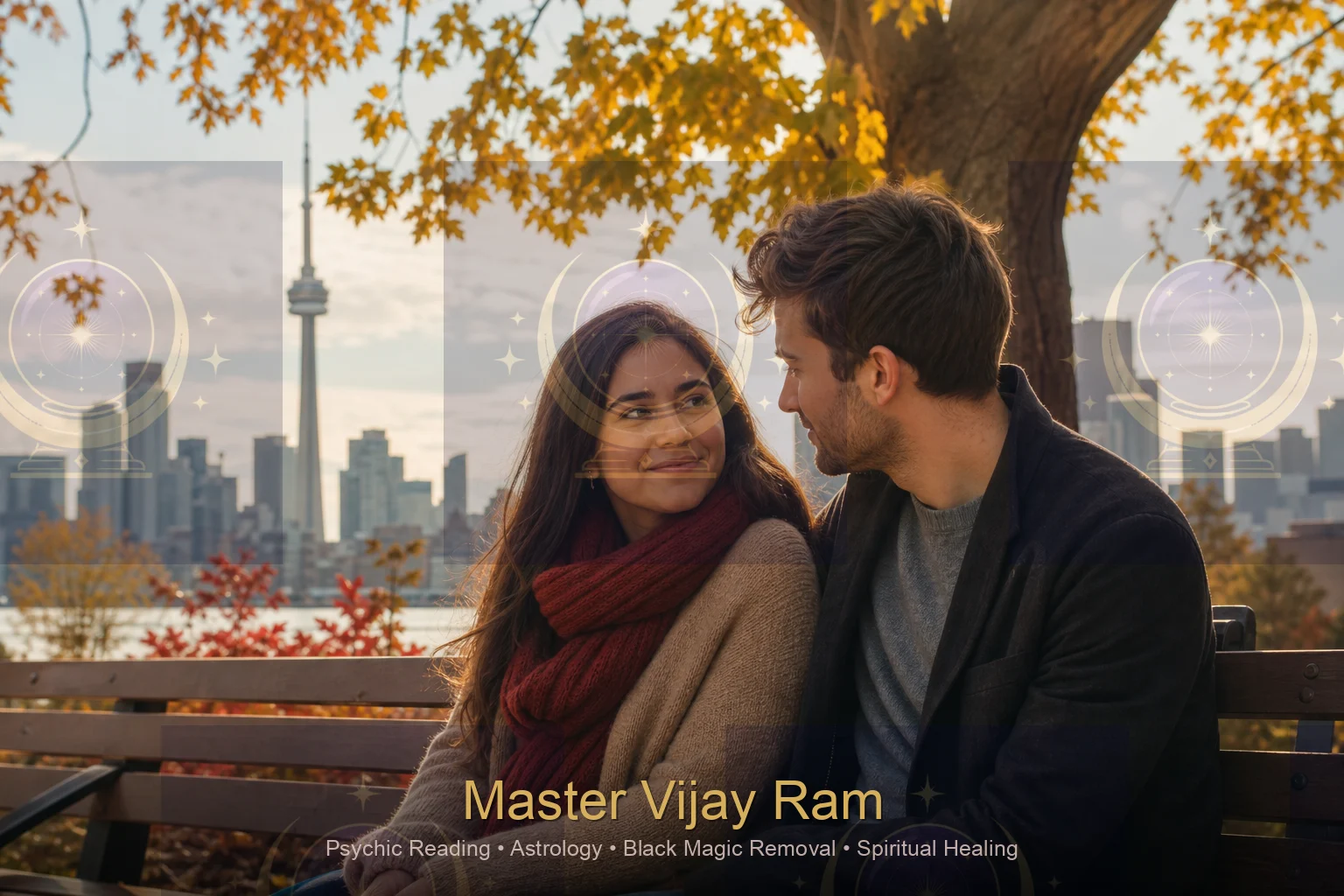 Couple discussing relationship healing near Master Vijay Ram in Kitchener