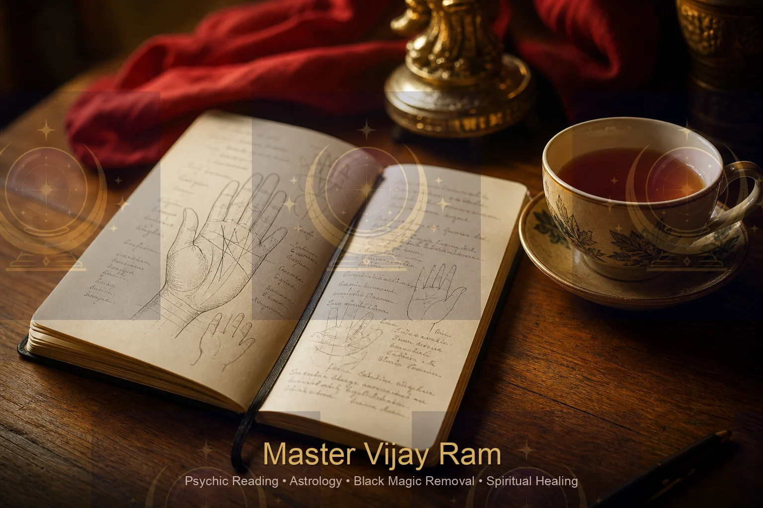 Notes on marriage line palm reading prepared by Master Vijay Ram