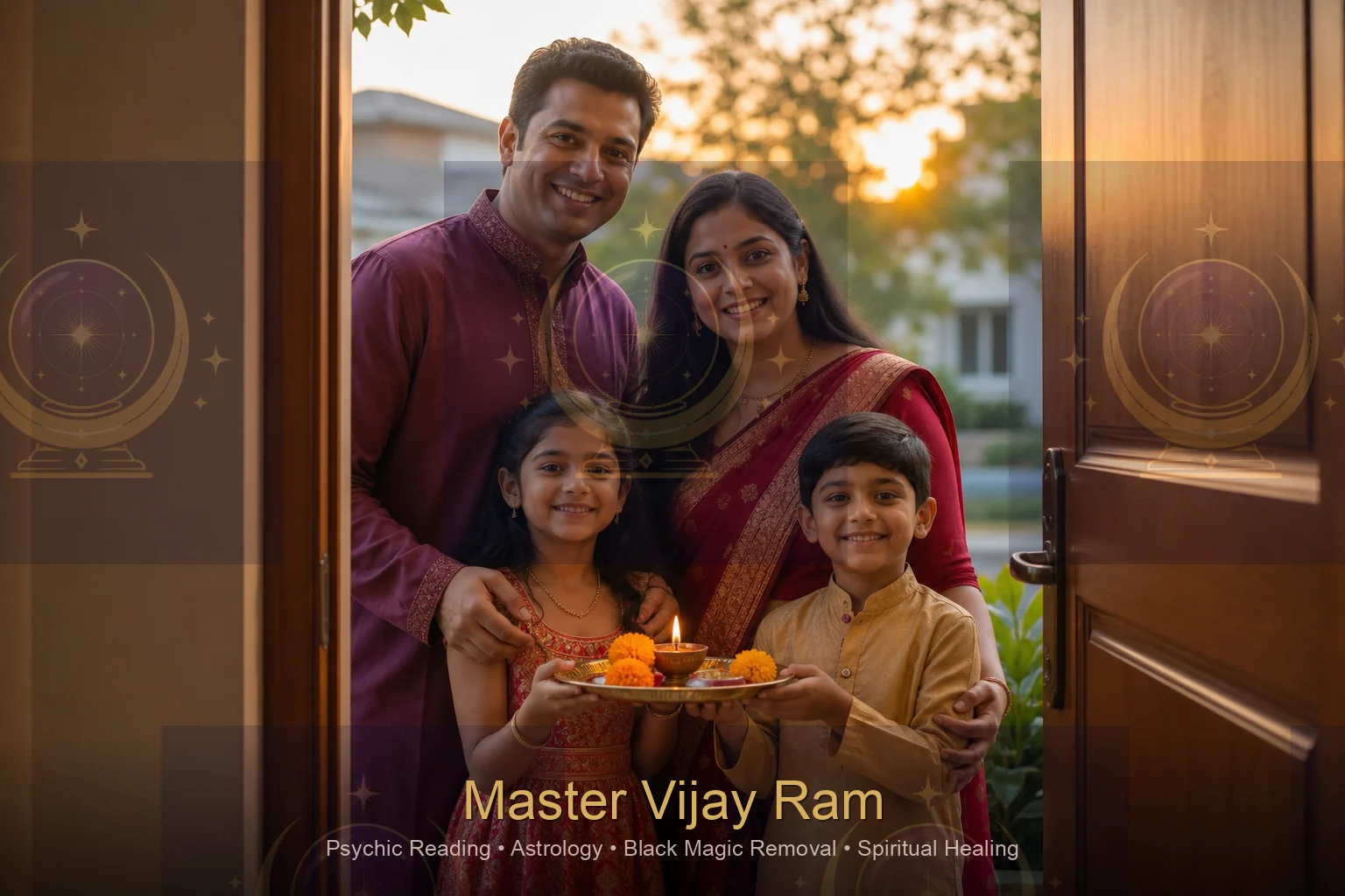 Family timing a house-warming with guidance from Master Vijay Ram